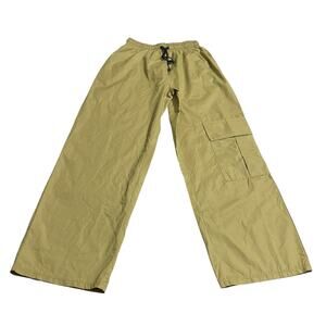 Pretty Little Thing Pants Womens Size 8 Khaki Low Rise Toggle Straight Leg Cargo